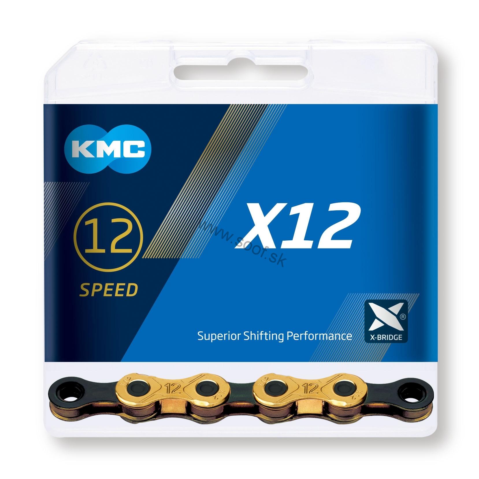 Reťaz KMC X12 Ti-N Gold/Black, 12 Speed