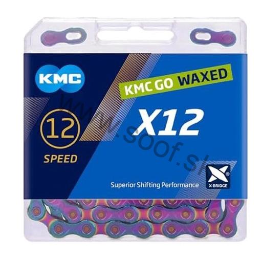 Reťaz KMC X12 Aurora Blue Waxed, 12 Speed