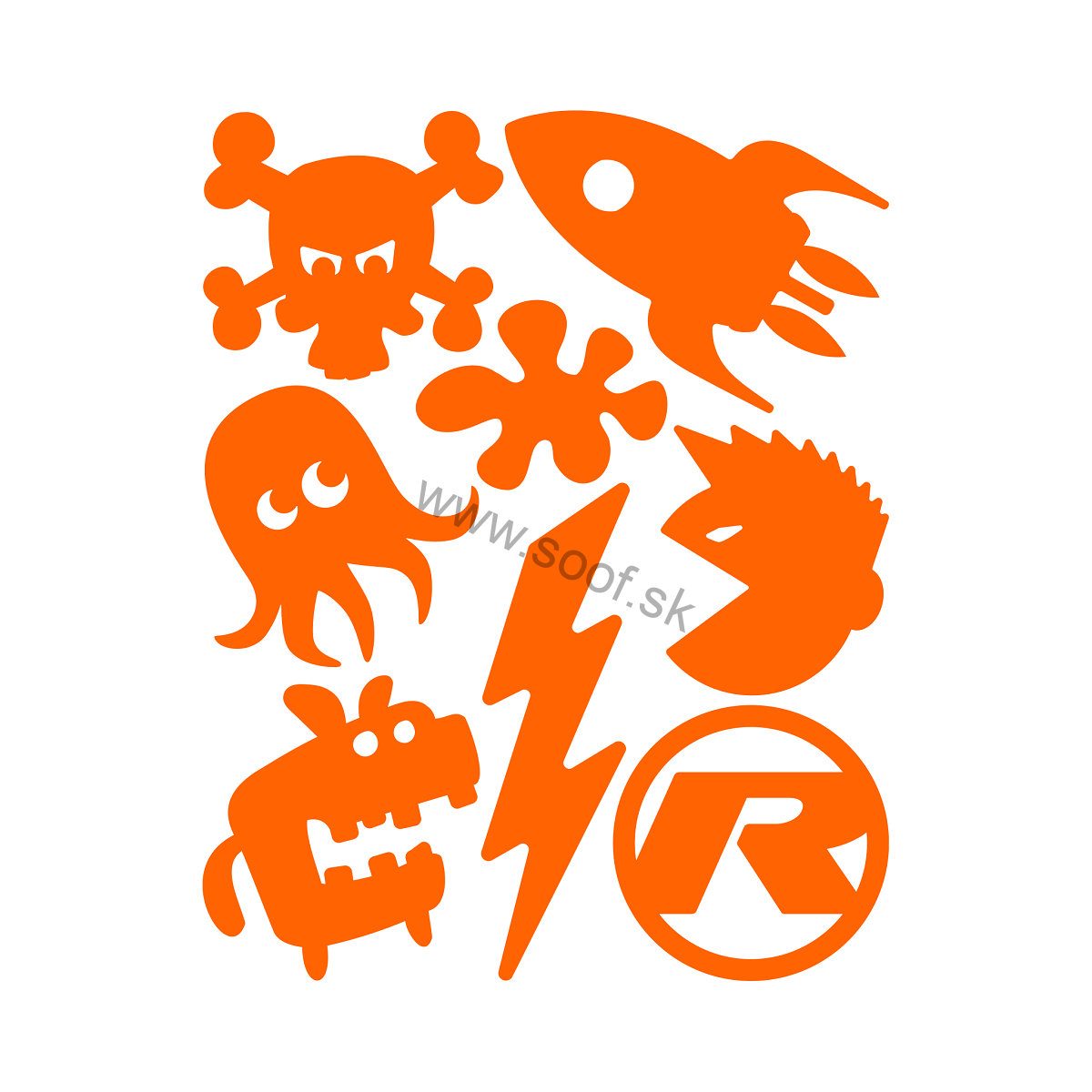 Riesel Rascal Orange - detské reflexné nálepky 