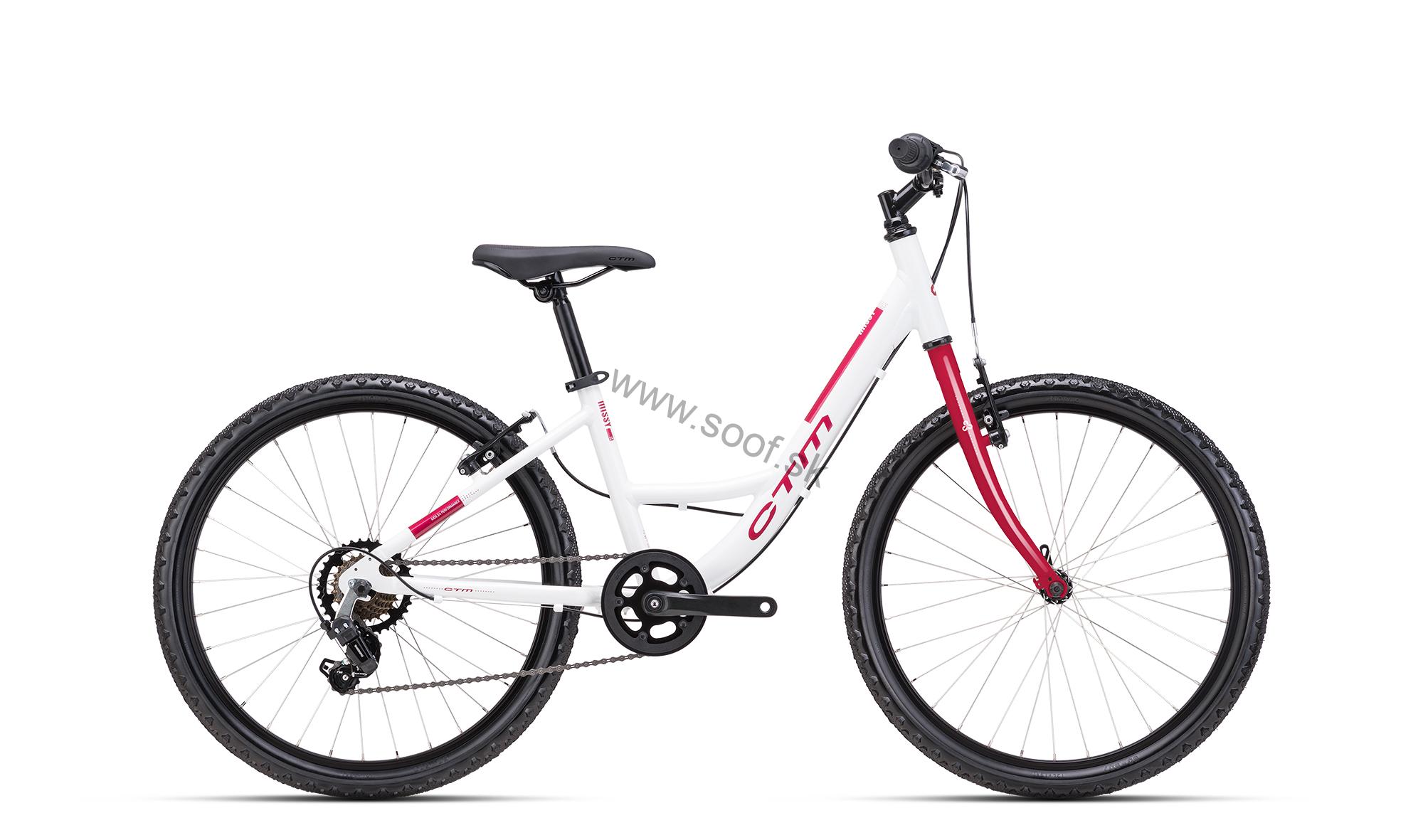 CTM MISSY biela / tmavobordová 24"